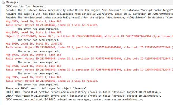 Error messages
